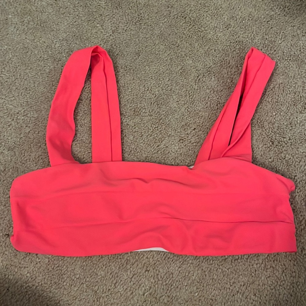 SHEIN hot pink bathing suit top